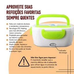 Marmita Termica Eletrica Portatil Esquenta 220v - 9