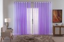 Ver imagem 1 de Cortina Sala Quarto Voal Liso Delicate 300x180 Transparente:lilas