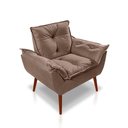 Ver imagem 7 de Kit C-02 Poltronas Opala + 02 Puff Opala Elegante Suede Cappuccino