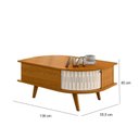 Ver imagem 5 de Painel para Tv Aura Cinamomo com Mesa de Centro Indianápolis Cinamomo Off White - Madetec