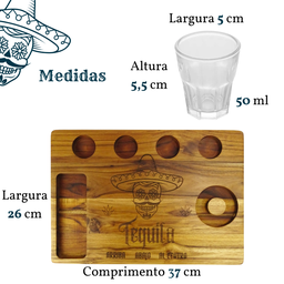 Kit Shot Tequila Copo Doses - 5