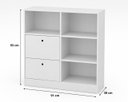 Ver imagem 2 de Cômoda Trocador de Bebê Infantil Branco com 2 Gavetas e Nichos Organizadores em MDF