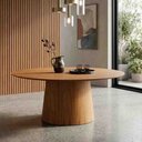 Ver imagem 3 de Mesa de Jantar Oval 160x90 Cinamomo com Tampo Mdf Laminado:cinamomo