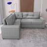 Estofado Sofá de Canto 5 Lugares Veneza com Espuma D-26 e Estrutura de Eucalipto - Cinza - 2