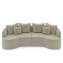 Ver imagem 5 de Sofá 3 Lugares 230cm Orgânico Quito K04 Veludo Bege - Mpozenato