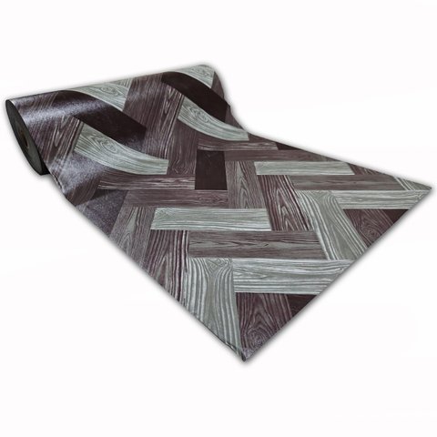 Passadeira em Manta Vinilico Similar Laminado 0,50x5,00 Mosaico Marrom