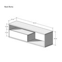 Ver imagem 4 de Estante Rack para Tv Sala Quarto Roma Preto com Carvalho