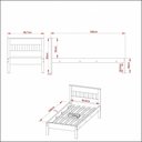 Ver imagem 3 de CamaSolteiro Para Colchão 88 X 188 Cm Cr35010 Amendoa/Branca