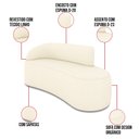 Ver imagem 3 de Sofá 3 Lugares Orgânico 180 Cm Morgan Linho Bege D03 - D’Rossi