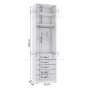Ver imagem 2 de MÓDULO CLOSET CABIDEIRO COM 5 GAVETAS M453.B (CASA) MUNDI MOVEIS