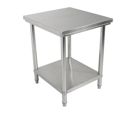 Bancada Mesa Total Inox 65x70cm Industrial com Prateleira Etb6570