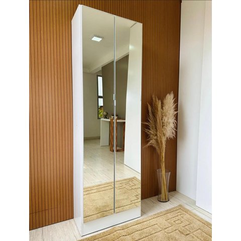 Paneleiro Magia com Portas Espelhadas Branco