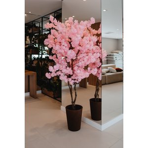 Arvore Artificial Cerejeira Rosa Tronco Natural