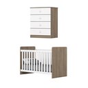 Ver imagem 2 de Quarto de Bebê Berço com Cômoda Sonho Encantado Espresso Móveis Branco/Rústico