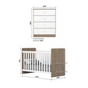 Ver imagem 3 de Quarto de Bebê Berço com Cômoda Sonho Encantado Espresso Móveis Branco/Rústico