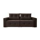 Ver imagem 3 de Sofá com Chaise Hawai 2 Lugares Retrátil e Reclinável 180cm Marrom