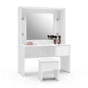 Ver imagem 2 de Penteadeira Camarim Infantil com Espelho Led Banqueta Diana