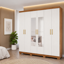 Ver imagem 1 de Guarda Roupa Maya 6 Portas Flex Espelho Avulso em MDF Panan
