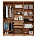 Ver imagem 3 de Guarda Roupa Maya 6 Portas Flex Espelho Avulso em MDF Panan