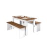 Conjunto Sala de Jantar 1 Mesa 135cm 2 Bancos Primor  - 2