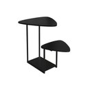 Ver imagem 1 de Mesa Lateral Cibele Ferro Preto Tampo Esfiha