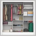 Ver imagem 3 de Guarda-Roupa Solteiro Porto 3 Portas de Correr 6 Prateleiras Branco -