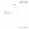 Rodapé de Mdf 5cm X 15mm X 2,40m Liso Moldufama 500 - 2