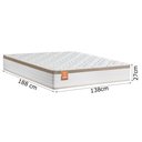 Ver imagem 4 de Colchão Casal CBP Molas Ensacadas Real 138X188X27Cm Branco/Bege