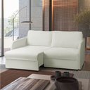 Ver imagem 1 de Sofá Retrátil Reclinável 4 Lugares 236cm Amsterdã Suede Bege K01 - D’Rossi