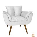 Ver imagem 2 de Jogo Namoradeira e 2 Poltronas Estofadas Sala de Visitas Opala Corano Branco - LM DECOR