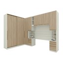 Ver imagem 1 de Quarto Casal 8 Portas 9 Gavetas Canto Areia/jequitibá