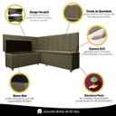 Ver imagem 7 de Conjunto Canto Alemão com Bau para Bar Lanchonete Liso Marrom 125x160cm Sofa Store