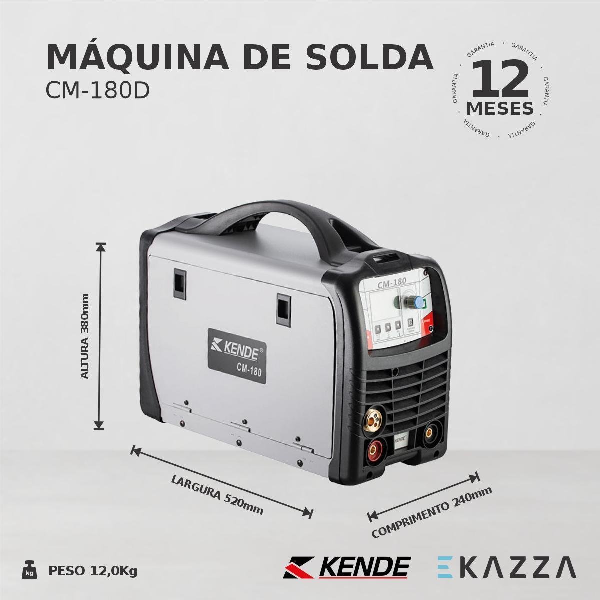 Máquina Solda Inversora Multi-processo Cm-180d Mma - Kende - 5