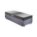 Ver imagem 5 de Bicama Box Solteiro Suede Cinza 88x188x28 Cm com Colchão Dual Firm Espuma e Colchão Auxiliar