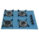 Ver imagem 3 de Cooktop Chamalar Bivolt Premium 4 Bocas Ultra Chama Vidro Temperado Marmorizado Azul