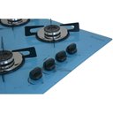 Ver imagem 2 de Cooktop Chamalar Bivolt Premium 4 Bocas Ultra Chama Vidro Temperado Marmorizado Azul