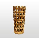 Ver imagem 1 de VASO TUBO INTRELACADO DOURADO CERAMICA