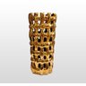 VASO TUBO INTRELACADO DOURADO CERAMICA - 1