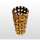 Ver imagem 2 de VASO TUBO INTRELACADO DOURADO CERAMICA