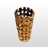 VASO TUBO INTRELACADO DOURADO CERAMICA - 2