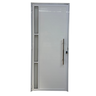 Porta de Aluminio Lambril Branco com Puxador e Vidro Linha 25 - 210x90 Direita - 1