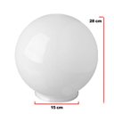 Ver imagem 2 de Poste de Jardim P23/1 com Globo de Vidro Leitoso 15x28 2,16m em Aço Fosfatizado Marrom