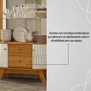 Ver imagem 5 de Cristaleira com Espelho Led 4 Portas 2 Gavetas Moss - Cinamomo/off White