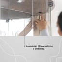 Ver imagem 4 de Cristaleira com Espelho Led 4 Portas 2 Gavetas Moss - Cinamomo/off White
