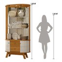 Ver imagem 3 de Cristaleira com Espelho Led 4 Portas 2 Gavetas Moss - Cinamomo/off White