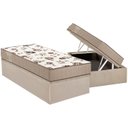 Ver imagem 1 de Cama Box Baú Solteiro: Colchão Espuma Ortobom D28 Physical Mega Resistente + Base CRC Suede Clean(88