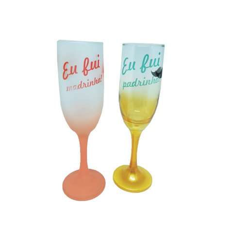 Taça de Vidro Champagne Personalizada para Casamentos Reidopendrive CAS1 10 peças