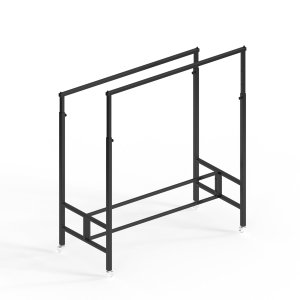 Arara de Roupas com Rodinhas em Silicone para Loja Modelo Quadrada Dupla Comac