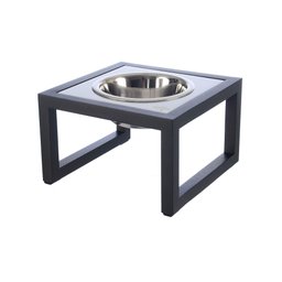Comedouro Elevado Individual Cão Porte P Preto - 1