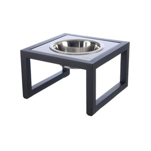 Comedouro Elevado Individual Cão Porte P Preto
